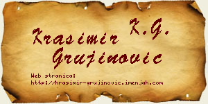 Krasimir Grujinović vizit kartica